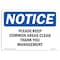 Signmission Safety Sign, OSHA Notice, 10" Height, Please Keep Common Areas Clear Sign, Portrait OS-NS-D-710-V-17467 - alternate 1